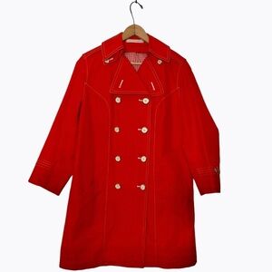 Misty Harbor | Vintage Orange Trench Coat